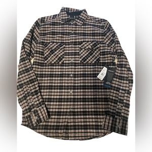 NWT Kenneth Cole Men's Long Sleeve Button Down Collar Flannel Shirt Size Large